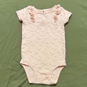 Carter's Pink Bodysuit with Ruffle Details